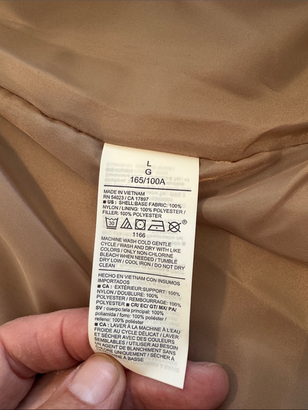 Old Navy Quilted Button-Front Jacket in Taupe - Picture 6 of 11